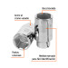 Dado largo de 1-7/16", 6 puntas, cuadro 3/4", TRUPER