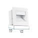 Luminario LED empotrable de cortesía 1W 3000K blanco VOLTECK