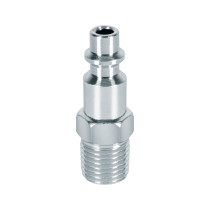 Conector rápido de acero, macho, cuerda 1/4" NPT, PRETUL