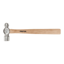 Martillo pulido de bola 16 oz mango madera, PRETUL