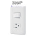 Placa armada contacto e interruptor sencillo, VOLTECK BASIC
