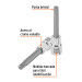 Dado punta larga bristol M10, cuadro 1/2", TRUPER