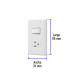 Placa armada contacto e interruptor sencillo, VOLTECK BASIC