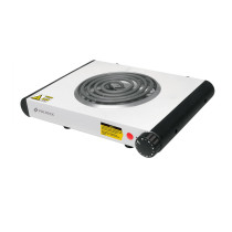 Parrilla eléctrica 1 quemador en espiral, blanca, VOLTECK