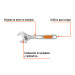 Llave ajustable (perico) 6" cromada, TR