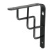 Ménsula reforzada negra 6 x 6", diseño escalera, FIERO