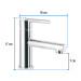 Monomando corto cromo para lavabo, FOSET ELEMENT