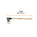 Hacha media labor 4 lb, mango de madera 36", TRUPER