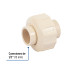 Tuerca unión lisa de CPVC 1/2", FOSET