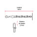Cadena de 1.8 m de amarre para perro, 2.9 mm, FIERO