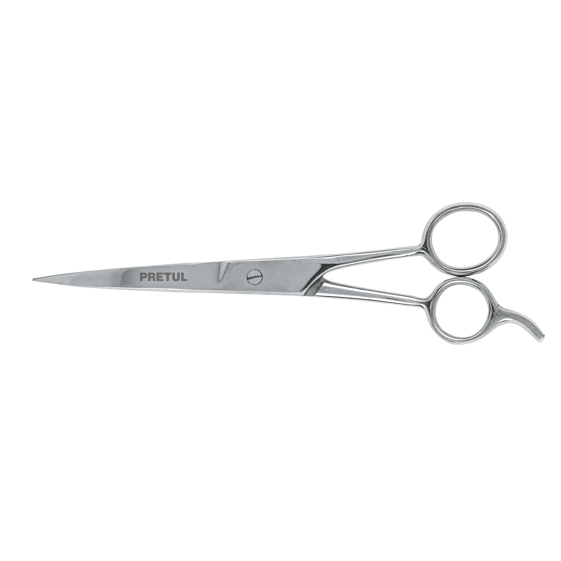 Tijera 7-1/2" estilista, con gancho, acero inoxidable,PRETUL