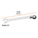 Llave combinada matraca reversible 1/2"x178 mm largo, EXPERT