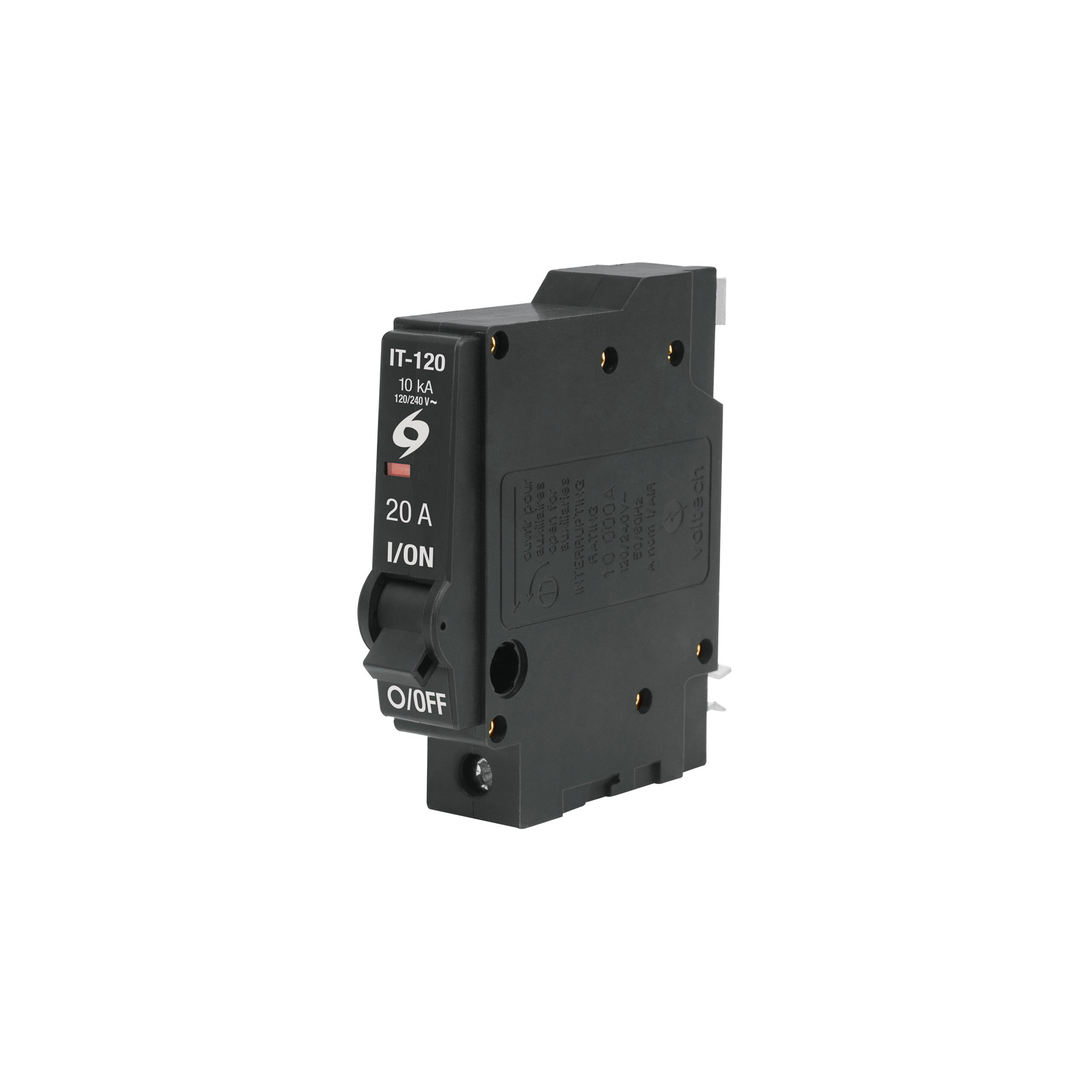 Interruptor de 1 polo 20A, enchufable, VOLTECK