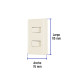 Placa armada, 2 interruptores, marfil, VOLTECK