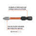 Estuche con 50 puntas de cruz PH2 de impacto largo 2"