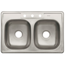 Tarja de empotrar 84x56cm doble tina, FOSET BASIC