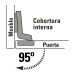 2 bisagras bidimensionales 95°, cobertura interna, HERMEX