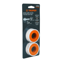 Blíster con 2 cintas sella roscas 1/2" x 7m, uso general