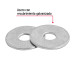 Bolsa de 1 kilo arandelas planas galvanizadas 1/4", FIERO