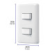 Placa armada con 2 interruptores sencillos, VOLTECK BASIC