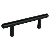 Jaladera de acero, 96mm, línea Cilindro, negro, HERMEX