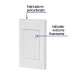 Placa armada 1 interruptor, 3 módulos, Española, blanco