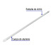 Tubo LED T8 18W G13, 6500K blanca fría, transparente, BASIC
