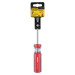 Desarmador plano 1/4 x 4" mango de PVC, PRETUL