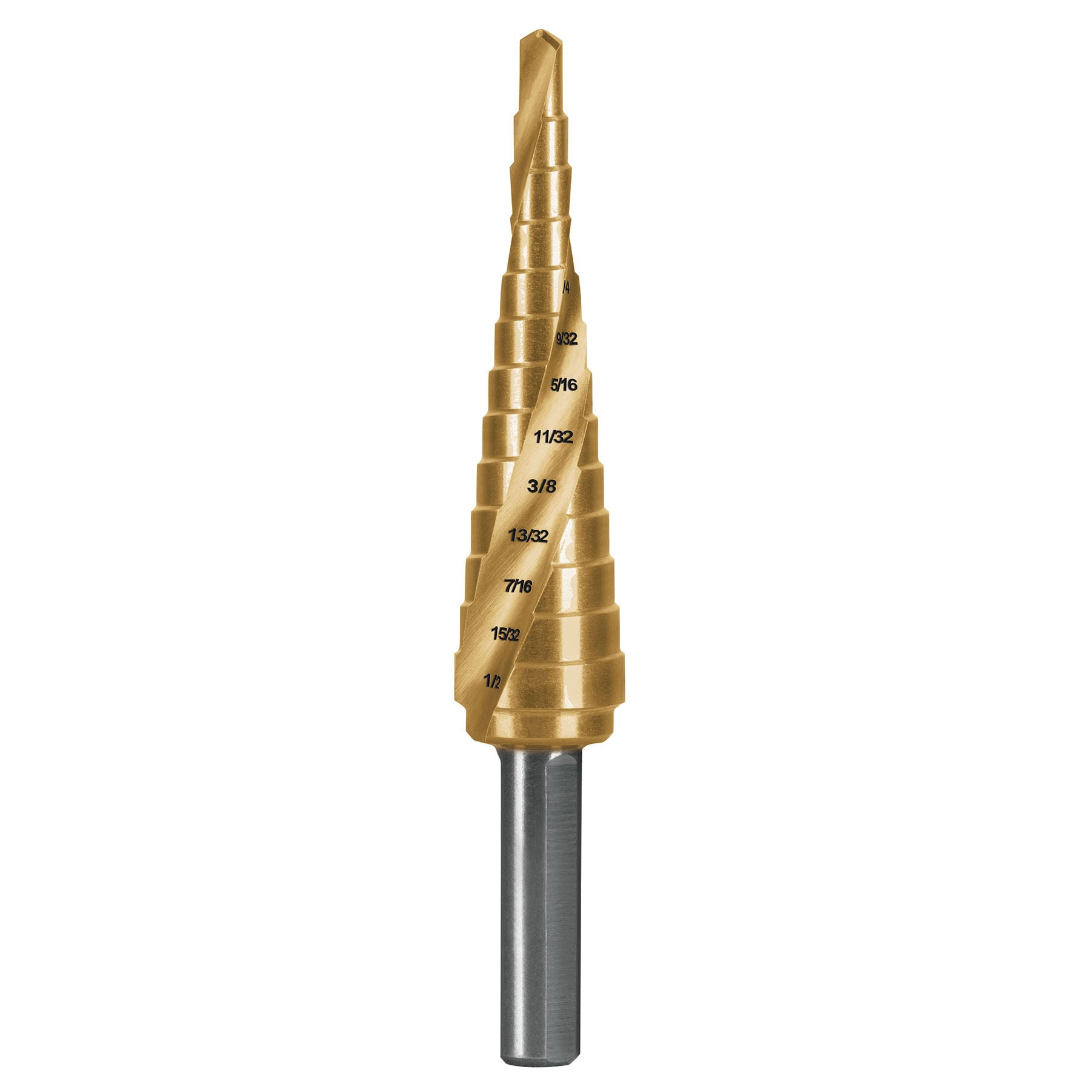 Broca escalonada titanio 13 escalones 1/8" a 1/2", EXPERT