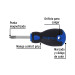 Desarmador de cruz 1/4" x 1-1/2" mango Comfort Grip, PRETUL
