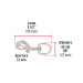 Bandola de zinc de 7/8" giratoria, FIERO
