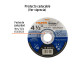 Disco abrasivo de corte preciso acero inox 4-1/2"x1mm TRUPER