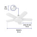 Lámpara LED tipo ventilador 50W, 5 aspas, 6500K, BASIC