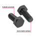 Bolsa con 80 tornillos 5/16" x 3/4" acero grado 5, FIERO