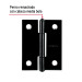 Bisagra rectangular 2 x 1-1/2", acero negro mate, HERMEX