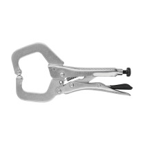 Pinza de presión 6" tipo "C" con mordaza fija, TRUPER
