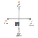 Llave de cruz 14" pulida y cromada, TRUPER