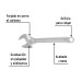 Llave ajustable (perico) 10" cromada, PRETUL