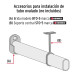 Tubo ovalado para clóset, 3 m, aluminio, HERMEX