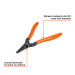 Pinza punta recta 7" para abrir anillos, mango de PVC