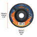 Disco laminado 4-1/2" grano 40 centro 7/8", plástico, TRUPER