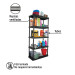Estante plástico 5 repisas capacidad 35kg, 92x43x185, PRETUL