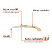 Serrucho plegable 10" hoja curva 6 DPP, mango madera, TRUPER