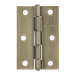 Bisagra rectangular 3" latón antiguo, HERMEX