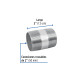 Niple de acero galvanizado 2 x 3", FOSET