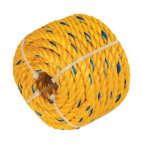 Kilo de cuerda amarilla de polipropileno 13 mm, rollo 1kg