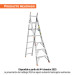 Escalera convertible, tipo ll, 13 escalones, TRUPER