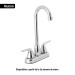 Mezcladora lavabo 4" cromo, tipo bar, palanca, FOSET AERO