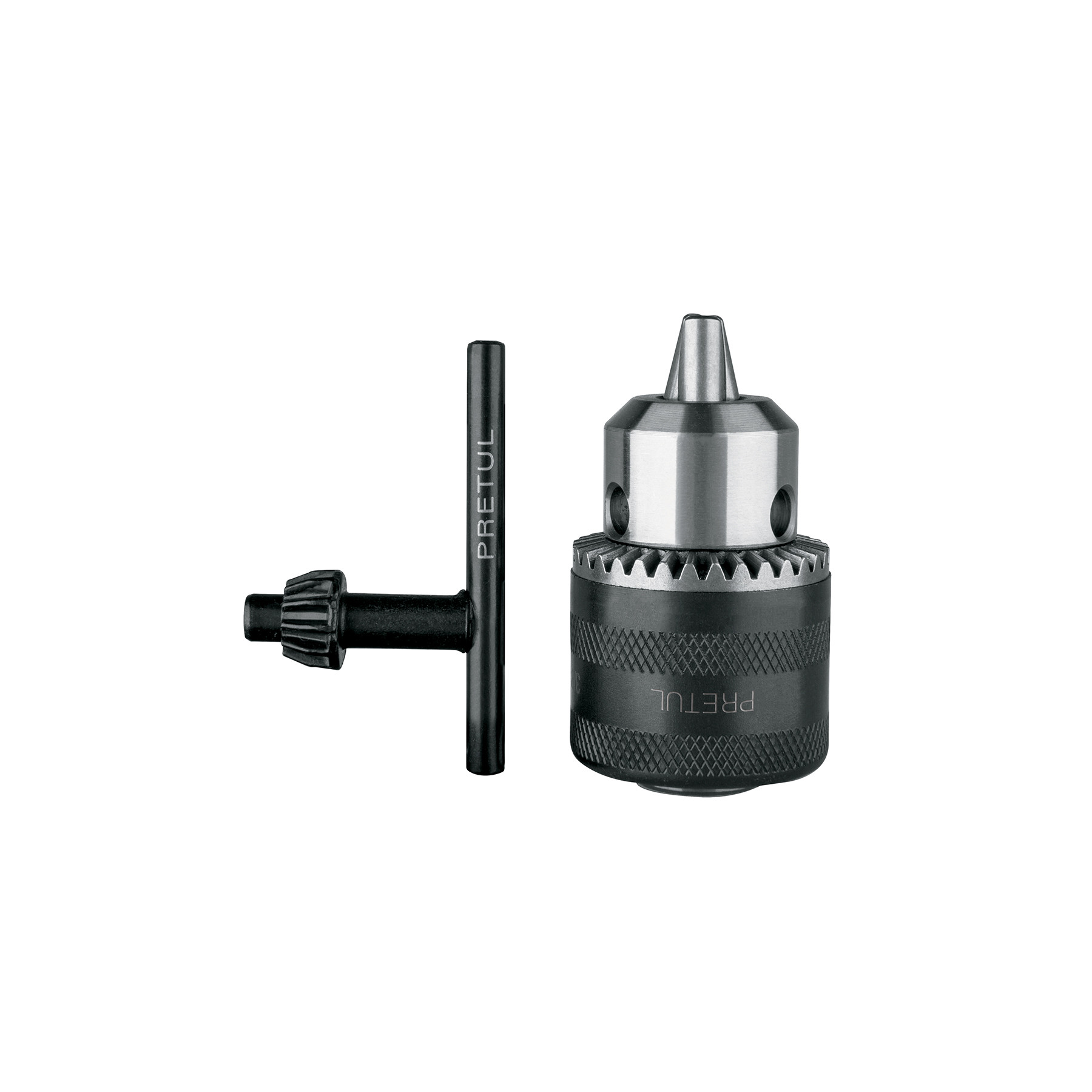Broquero 3/8" con llave, cuerpo moleteado, PRETUL