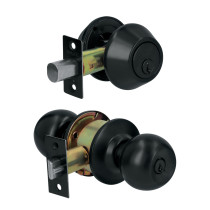 Combo cerraduras, llave-llave, negro, HERMEX BASIC